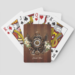 Jeu De Cartes L'élégance de Steampunk Floral Magic
