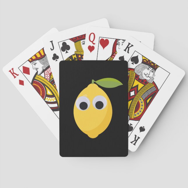 Jeu De Cartes Lemon, sweet fruit with googly eyes (dos)