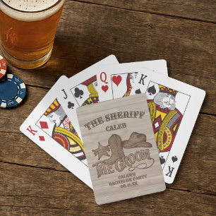 Jeu De Cartes L'enterrement de vie de garçon du marié cow-boy ru