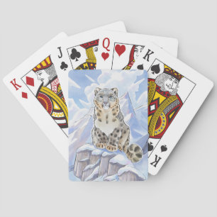 Jeu De Cartes Léopard des neiges jouant aux cartes