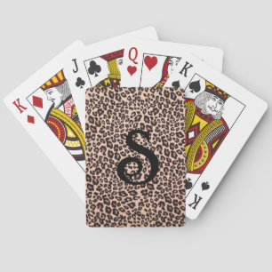 Jeu De Cartes Léopard Poster de animal Monogram Deck de cartes