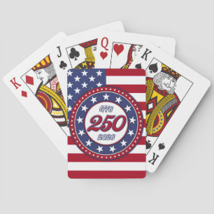Jeu De Cartes Les 250 ans d'Amérique avec le drapeau des États-U