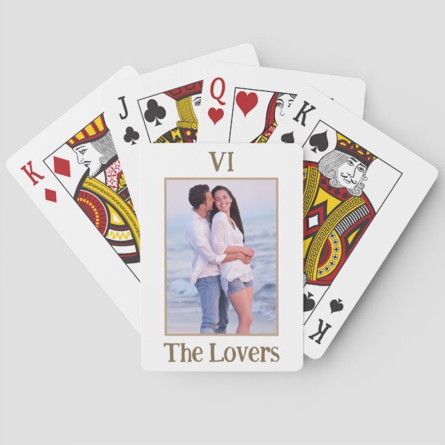 Jeu De Cartes Les Amateurs Tarot Mockup Couple Nom Et Photo (dos)