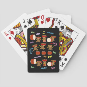 Jeu De Cartes Les cadeaux Kawaii de tambour de Taiko soutient