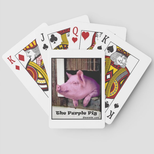 Jeu De Cartes Les Cartes De Jeu Classique De Cochon Violet (dos)