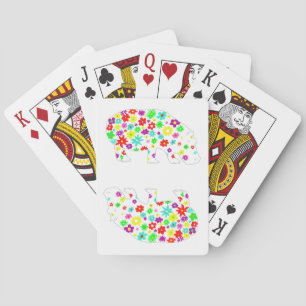 Jeu De Cartes Les cartes de jeu Floral Hippo