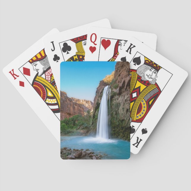 Jeu De Cartes Les cascades | Chutes Havasu au coucher du soleil (dos)