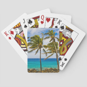Jeu De Cartes Les cocotiers (Cocos nucifera) se balancent dans