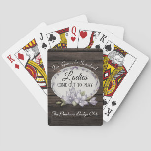 Jeu De Cartes "Les Dames Sortent Jouer" Beauté Rustique
