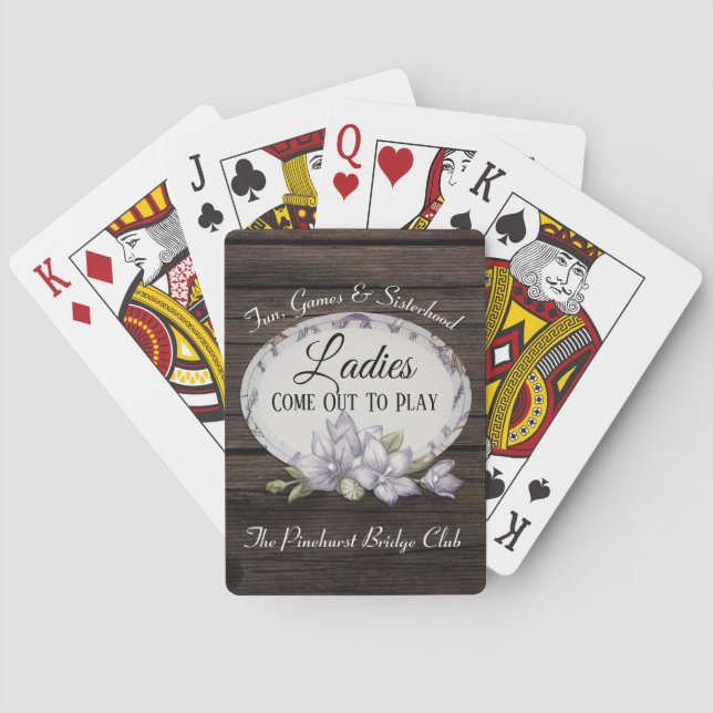 Jeu De Cartes "Les Dames Sortent Jouer" Beauté Rustique (dos)