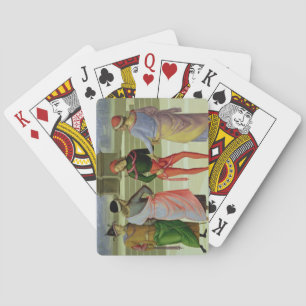 Jeu De Cartes Les Époux de la Vierge, détail de quatre hommes en