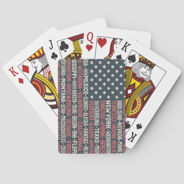 Jeu De Cartes Les Etats-Unis d'Amérique |States et capitaux (dos)