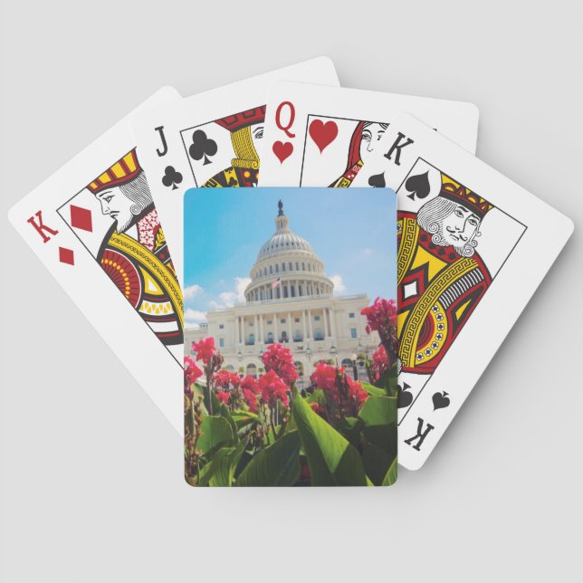 Jeu De Cartes Les Etats-Unis, Washington DC, bâtiment de capitol (dos)