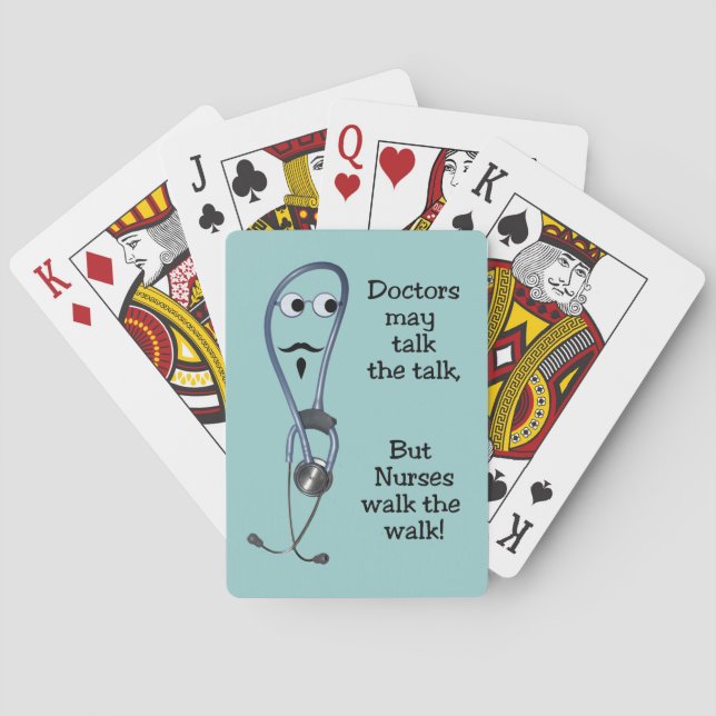 Jeu De Cartes Les Infirmières Marchent La Marche Jouer Des Carte (dos)