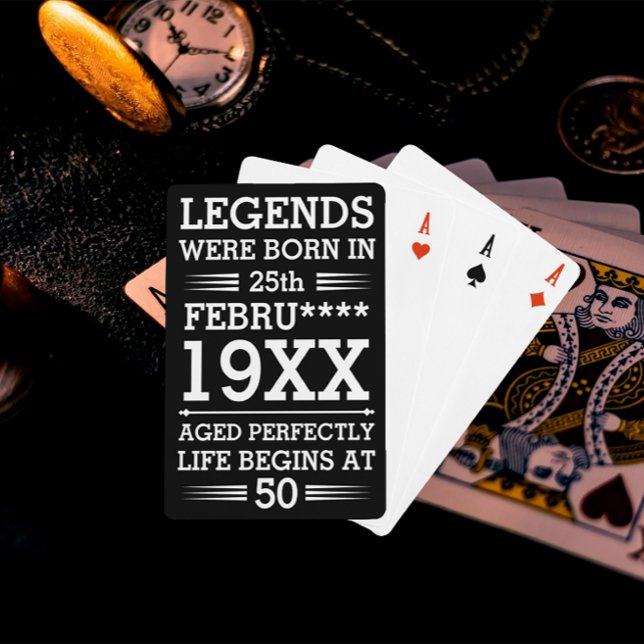 Jeu De Cartes Les légendes personnalisées sont nées à la date Mo (Créateur téléchargé)
