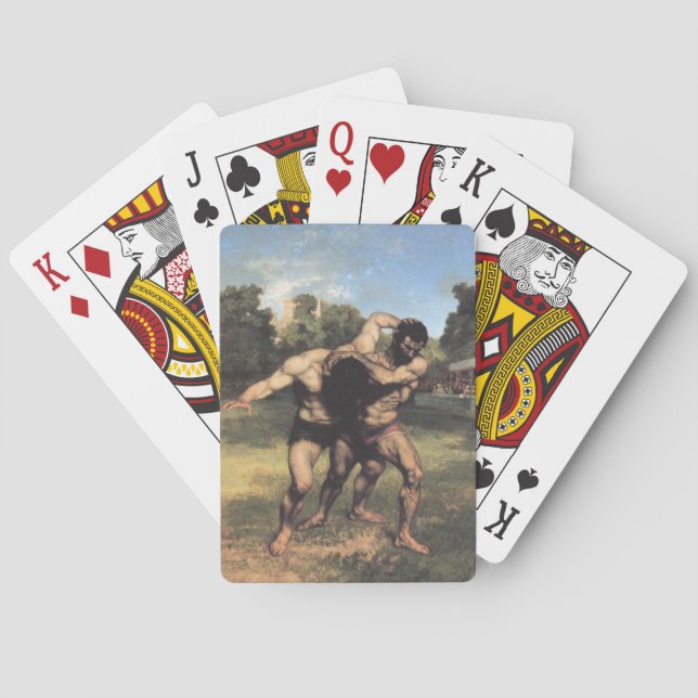 Jeu De Cartes Les lutteurs de Gustave Courbet (dos)