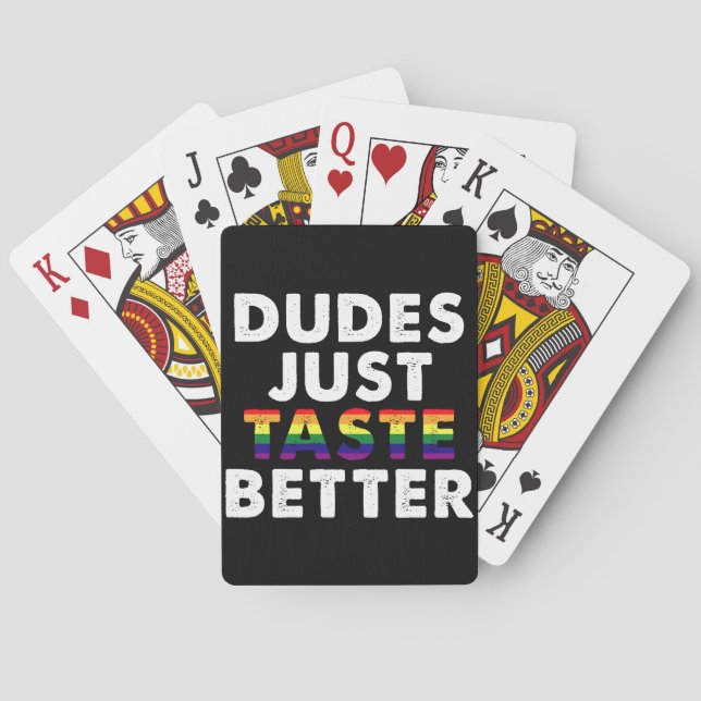 Jeu De Cartes Les mecs Goûtent une meilleure idée de cadeau Gay  (dos)