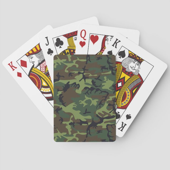 Jeu De Cartes Les militaires camouflent le motif, style de (dos)