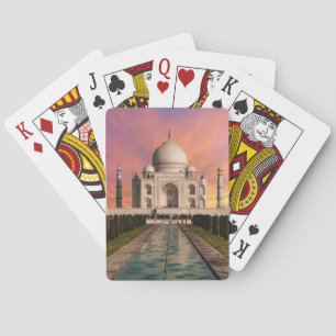 Jeu De Cartes Les monuments Vue colorée du Taj Mahal