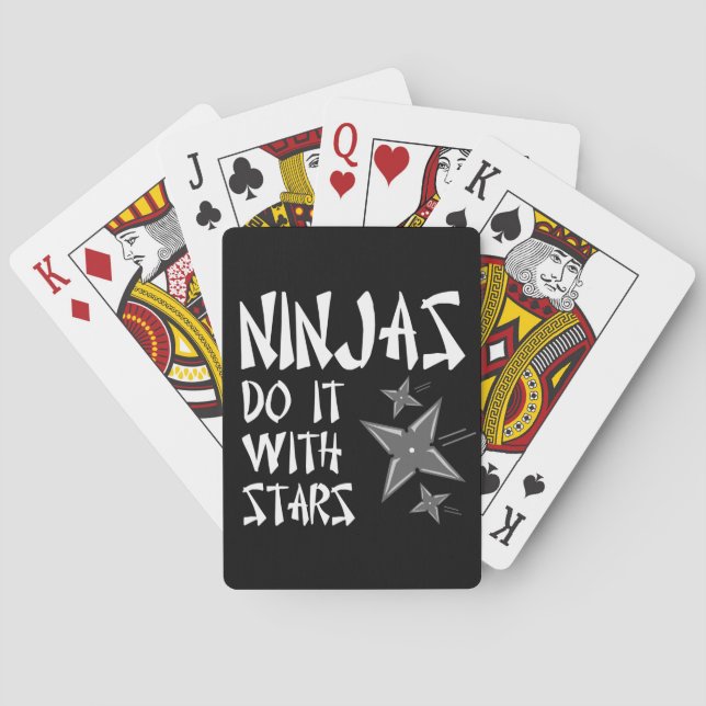 Jeu De Cartes Les Ninjas Le Font Avec Des Étoiles (dos)
