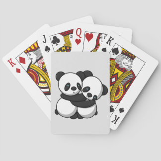 Jeu De Cartes Les Pandas Accrochent Les Cartes De Jeu