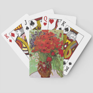Jeu De Cartes Les pavots rouges et les marguerites de Vincent va
