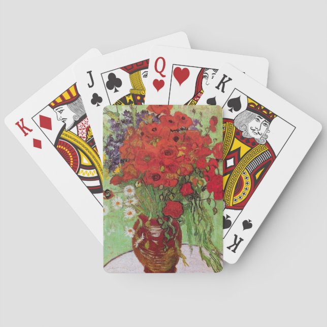 Jeu De Cartes Les pavots rouges et les marguerites de Vincent va (dos)