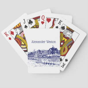 Jeu De Cartes Les rameurs de Crew Row s'affrontent avec le bleu