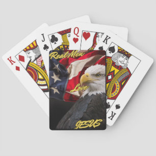 Jeu De Cartes Les vrais hommes Aiment Jésus avec Aigle