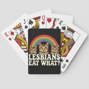 Jeu De Cartes Lesbiennes mangent quoi Meme vintage de la fierté 