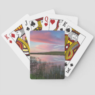 Jeu De Cartes L'étang de la prairie reflète les nuages brillants