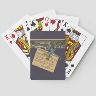 Jeu De Cartes Lettre de Noël Père Noël vintage