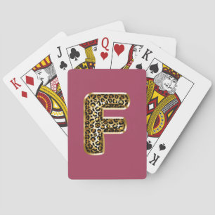 Jeu De Cartes LETTRE Empreinte de léopard VACANCIENNE F