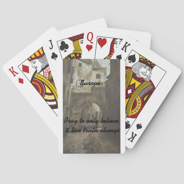 Jeu De Cartes - L'Europe, prient/ont placé des cartes (dos)