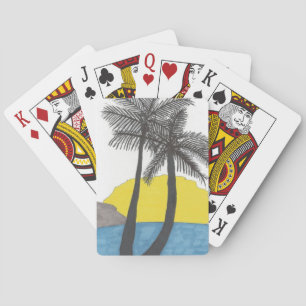 Jeu De Cartes Lever du soleil des palmiers