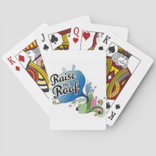 Jeu De Cartes Levez les cartes de jeu sur le toit