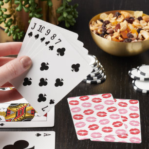 Jeu De Cartes Lèvres rouges et roses, Motif des lèvres, bâton à 