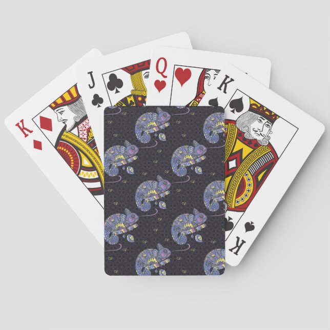 Jeu De Cartes Lézard de Zentangle (dos)