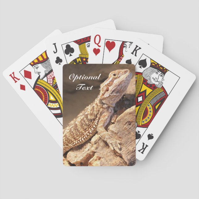 Jeu De Cartes Lézard Dragon Porté Par Un Bébé Personnalisé (dos)