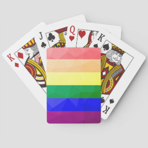 Jeu De Cartes LGBT drapeau arc-en-ciel lignes motif de maillage 
