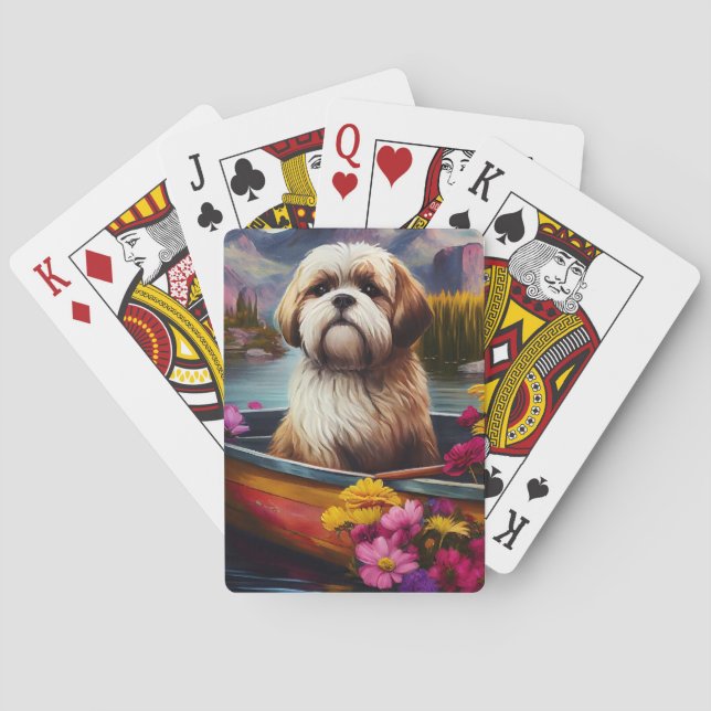 Jeu De Cartes Lhassa Apso sur une rame : une aventure Pittoresqu (dos)