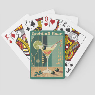 Jeu De Cartes L'Heure Du Cocktail Martini Moderne Du Milieu Du S