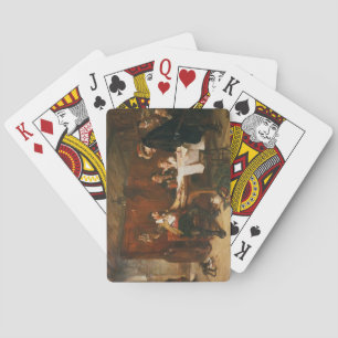 Jeu De Cartes L'histoire du boucanier (huile sur toile)