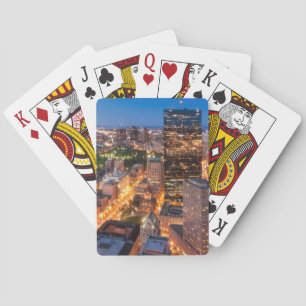 Jeu De Cartes L'horizon de Boston au crépuscule