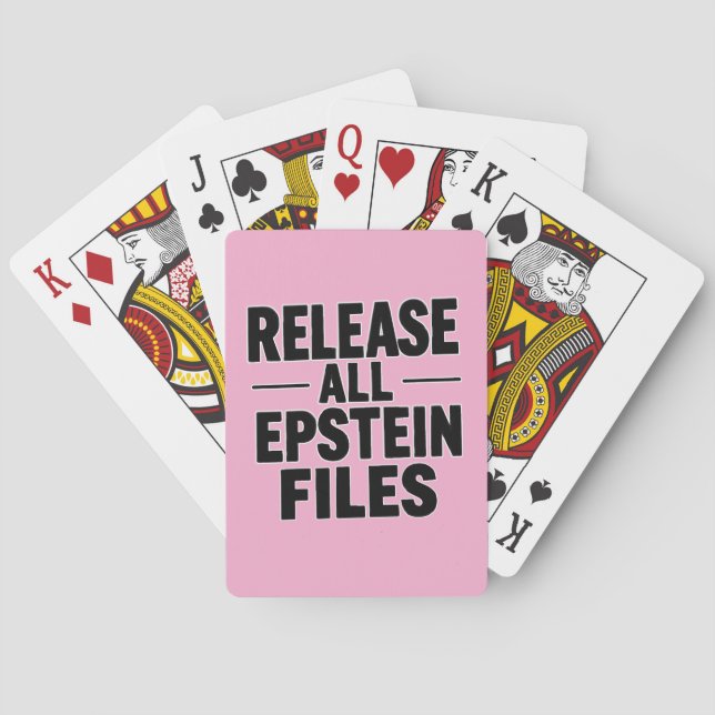 Jeu De Cartes Libérer tous les fichiers Epstein (dos)
