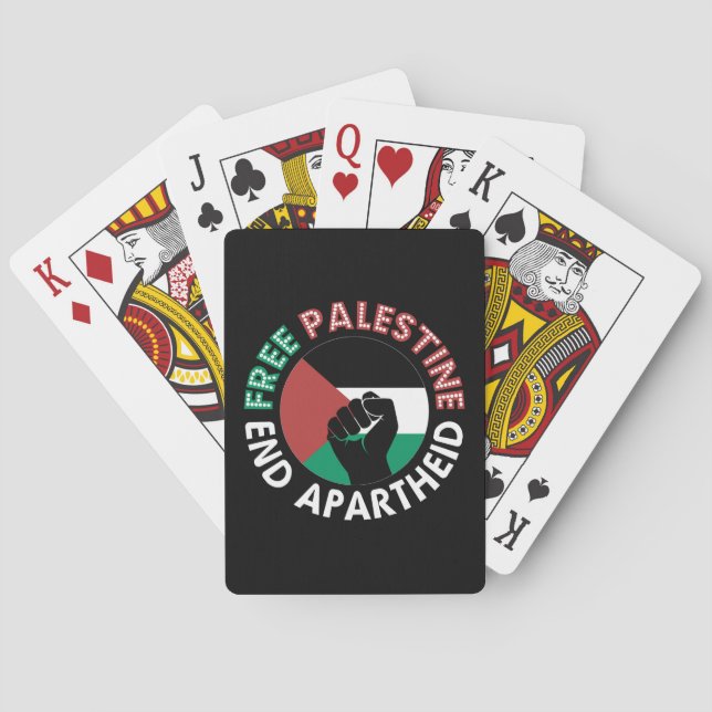 Jeu De Cartes Libérez la Palestine mettre fin à l'apartheid Drap (dos)