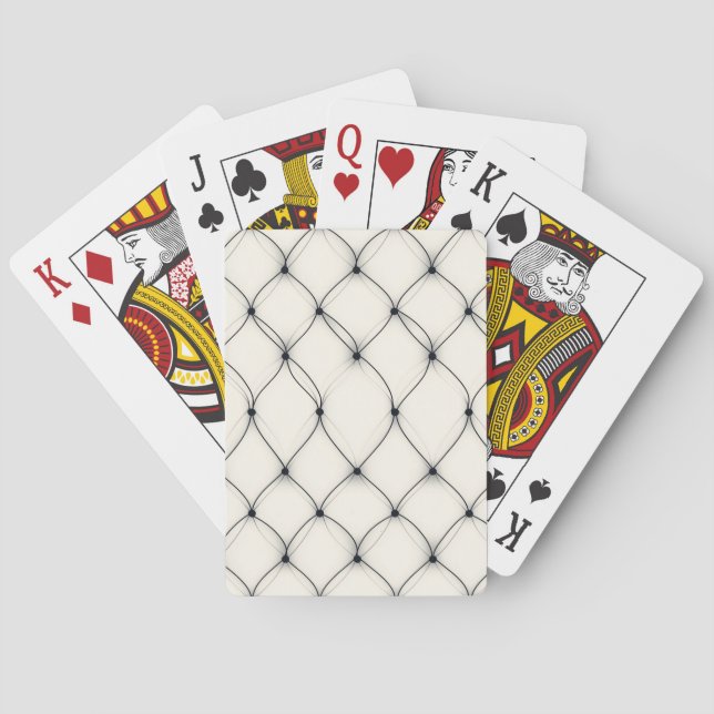 Jeu De Cartes Lignes Abstraites à bandes blanches et noires (dos)