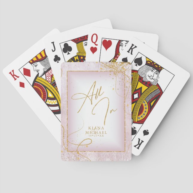Jeu De Cartes Lignes Gold fin Mariage Abstrait tout dans Mv ID86 (dos)
