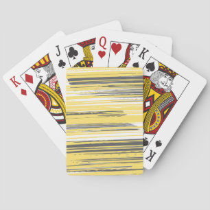 Jeu De Cartes Lignes peintes à la main - jaune