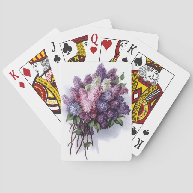 Jeu De Cartes Lilacs vintages (dos)